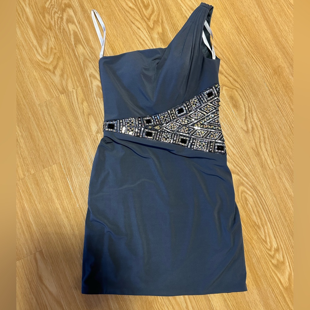 Gray Tony Bowls Cocktail Dress